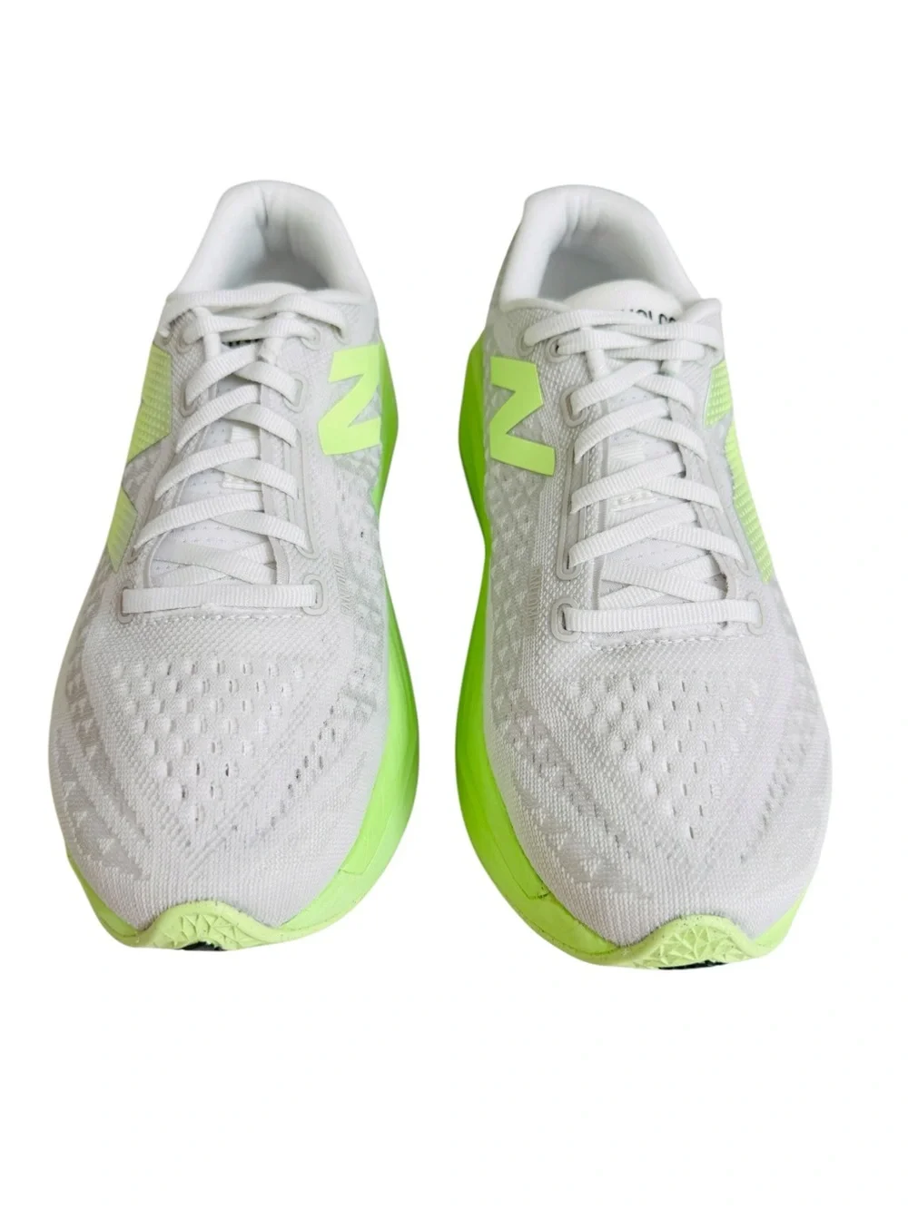 New Balance Women's White & Neon Green Running Shoes Size 9W. 7.5M